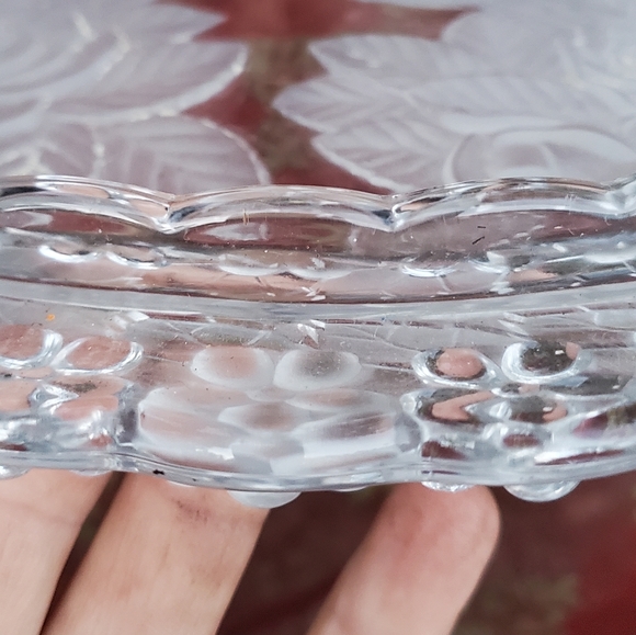 Vintage Soga Crystal Cake Plate - Picture 3 of 5